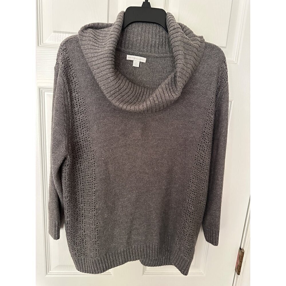 New York and Company Gray Pullover Sweater Size XL